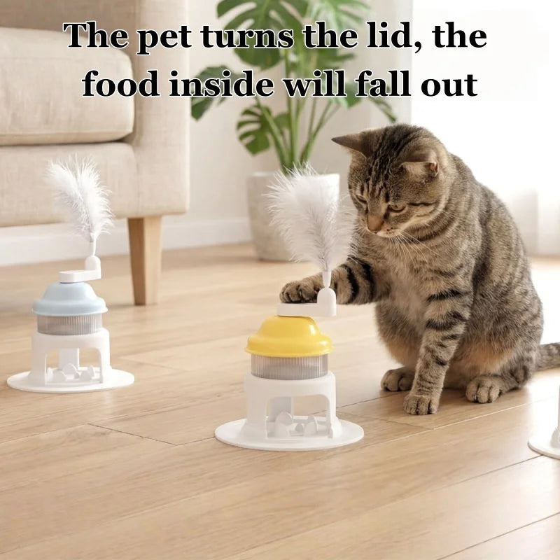 GlowPet Rotating Ice Cream Slow Feeder Toy – Interactive Puzzle for Cats & Dogs | Stress Relief & Slow Eating