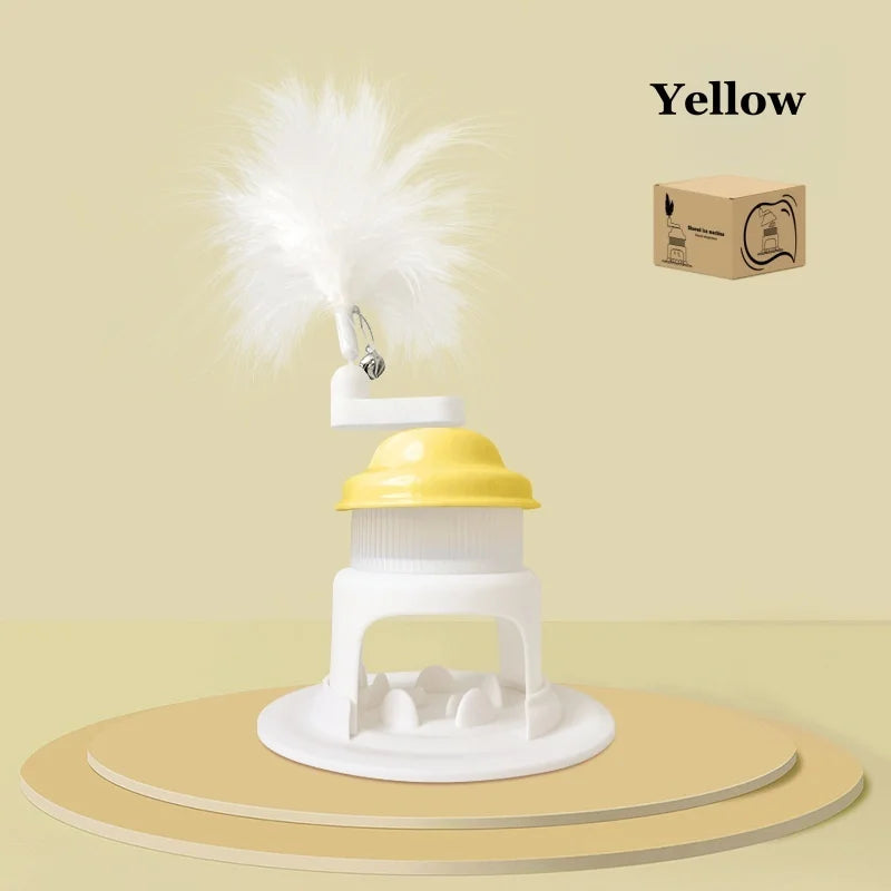 GlowPet Rotating Ice Cream Slow Feeder Toy – Interactive Puzzle for Cats & Dogs | Stress Relief & Slow Eating