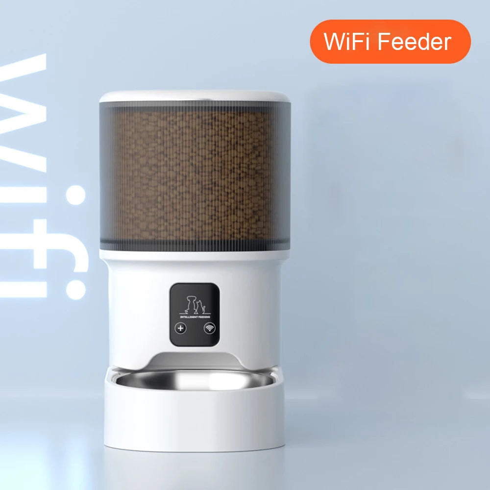 GlowPet 4L Smart WiFi Pet Feeder – HD Camera, App Control, Two-Way Audio & Motion Alerts for Cats & Dogs