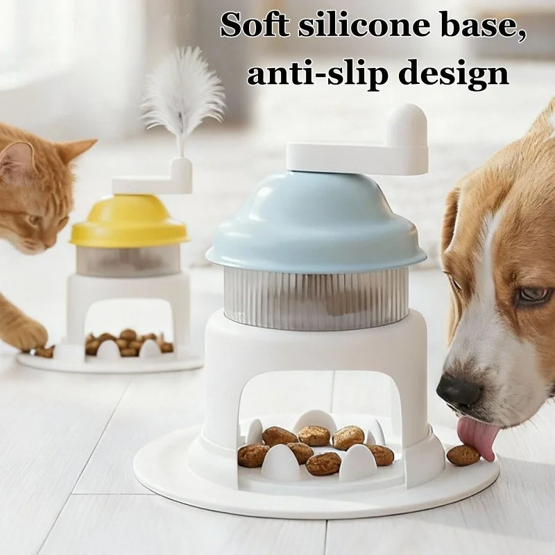 GlowPet Rotating Ice Cream Slow Feeder Toy – Interactive Puzzle for Cats & Dogs | Stress Relief & Slow Eating