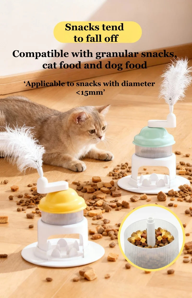 GlowPet Rotating Ice Cream Slow Feeder Toy – Interactive Puzzle for Cats & Dogs | Stress Relief & Slow Eating