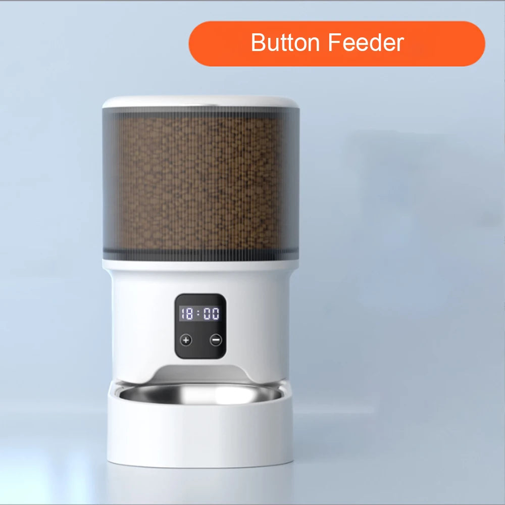 GlowPet 4L Smart WiFi Pet Feeder – HD Camera, App Control, Two-Way Audio & Motion Alerts for Cats & Dogs