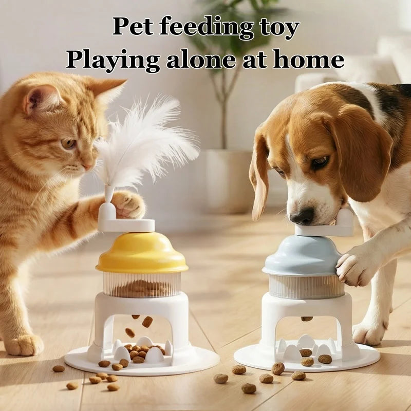 GlowPet Rotating Ice Cream Slow Feeder Toy – Interactive Puzzle for Cats & Dogs | Stress Relief & Slow Eating