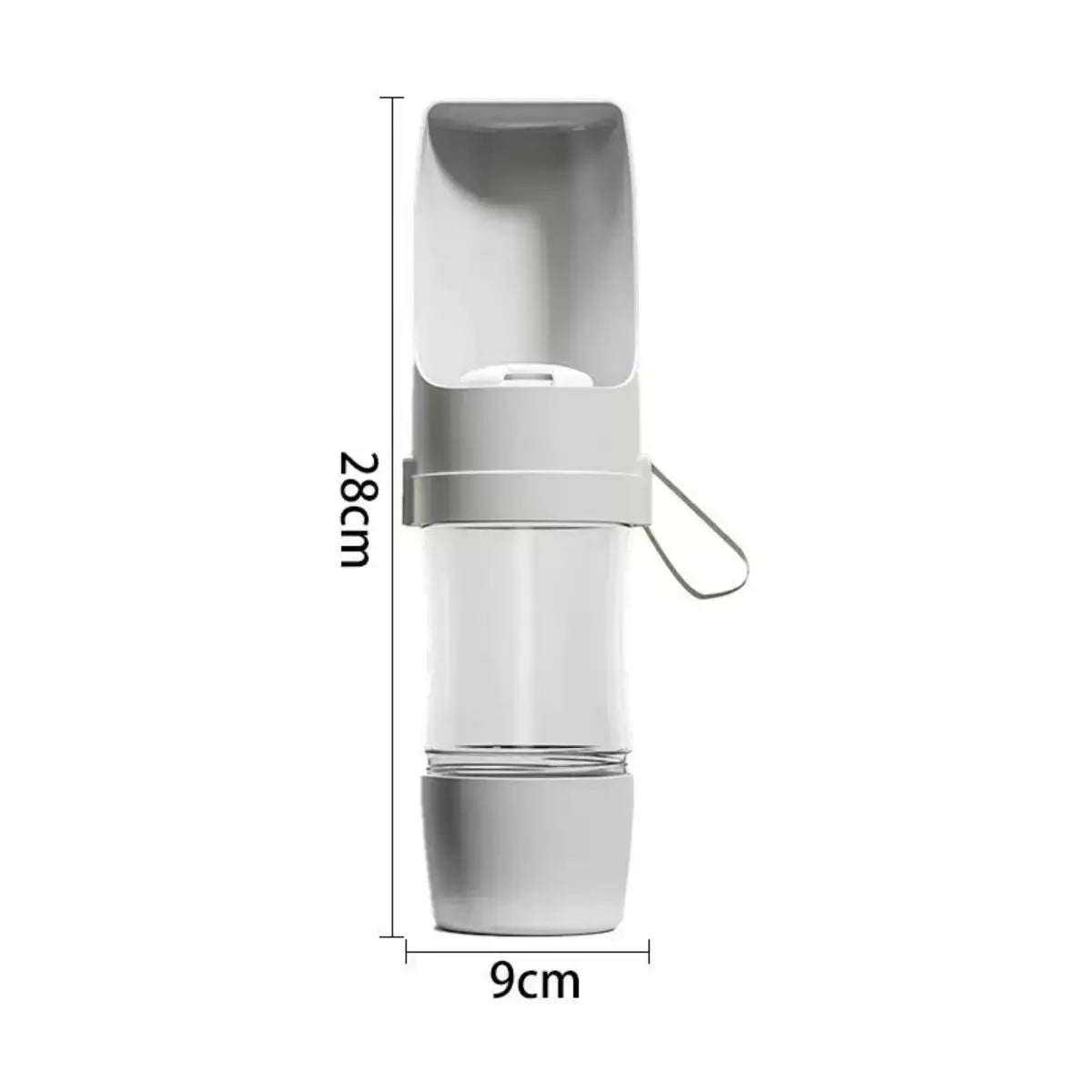 GlowPet 500ml Portable Travel Water Bottle – Leak-Proof 2-in-1 Dispenser with Food Container for Dogs & Cats