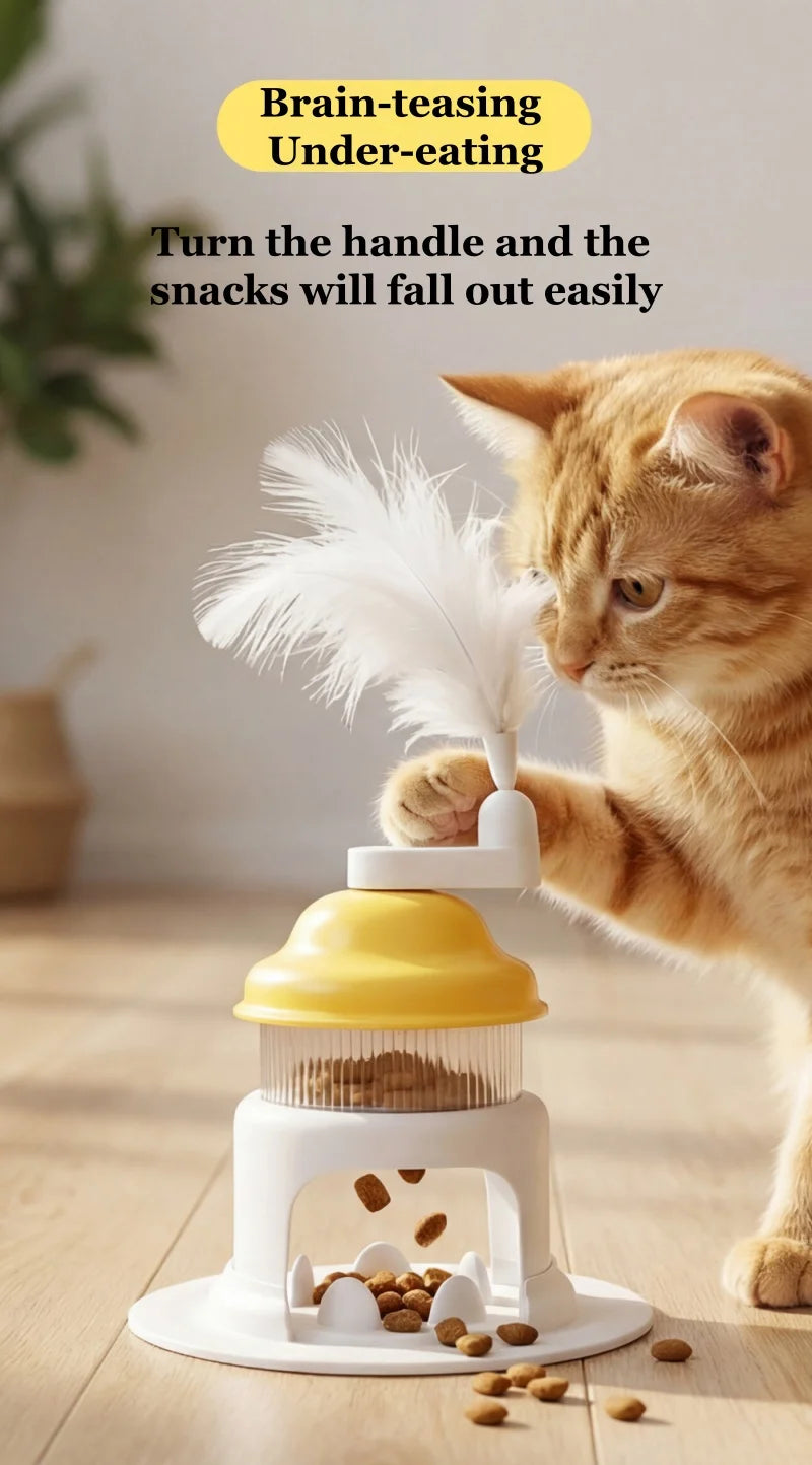 GlowPet Rotating Ice Cream Slow Feeder Toy – Interactive Puzzle for Cats & Dogs | Stress Relief & Slow Eating
